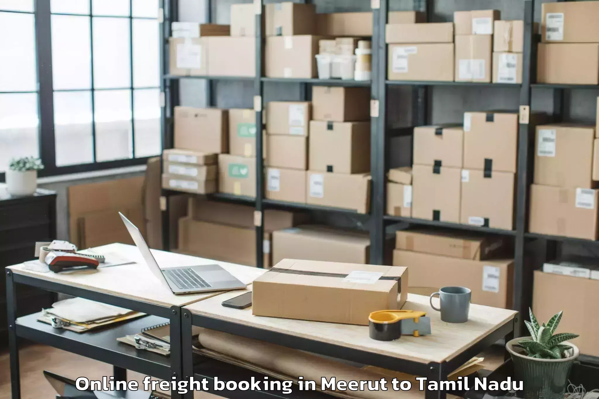 Efficient Meerut to Vedasandur Online Freight Booking